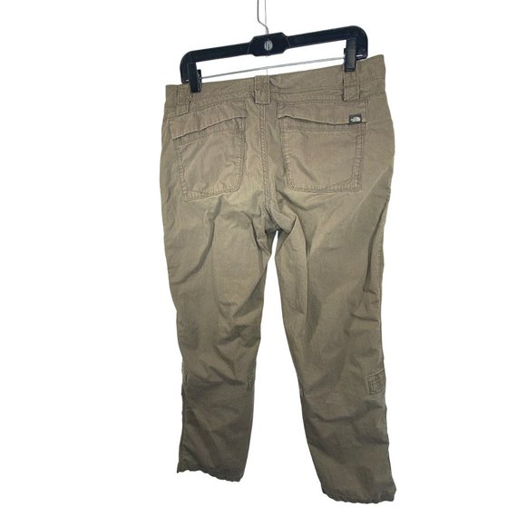 The North Face Cotton Blend Roll Up Convertible Pants Brown Tan Size 10 - Picture 5 of 10